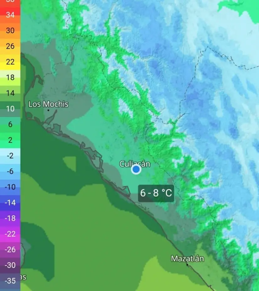 ¡Qué frío! Clima en Culiacán amanece con temperatura de 9 grados hoy 1 de febrero		