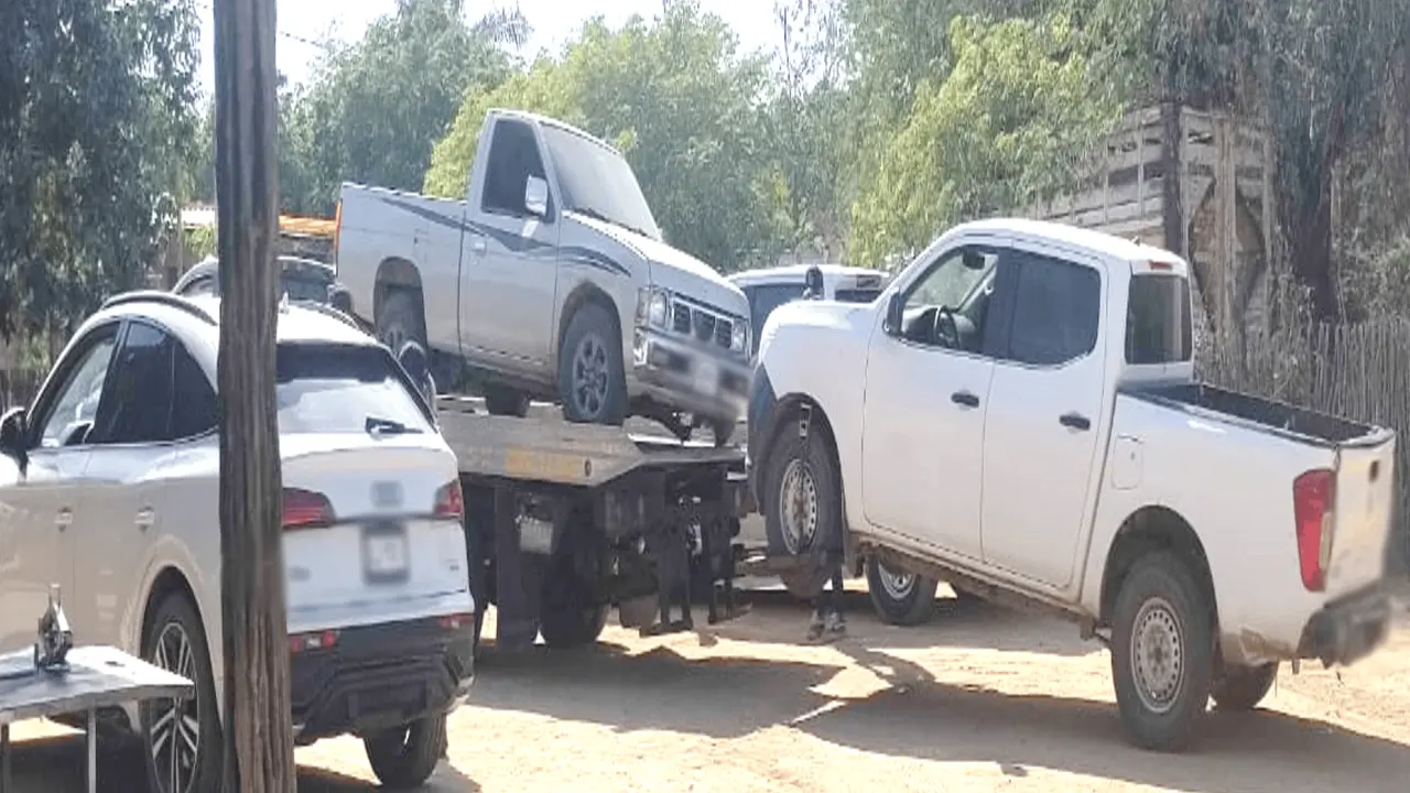 Autos blindados decomisados.