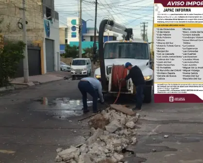 Sin agua en Culiacán: 52 colonias afectadas y horario de suspensión