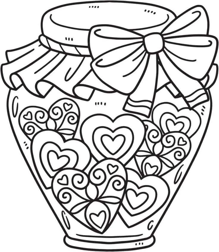 Frasco de corazones