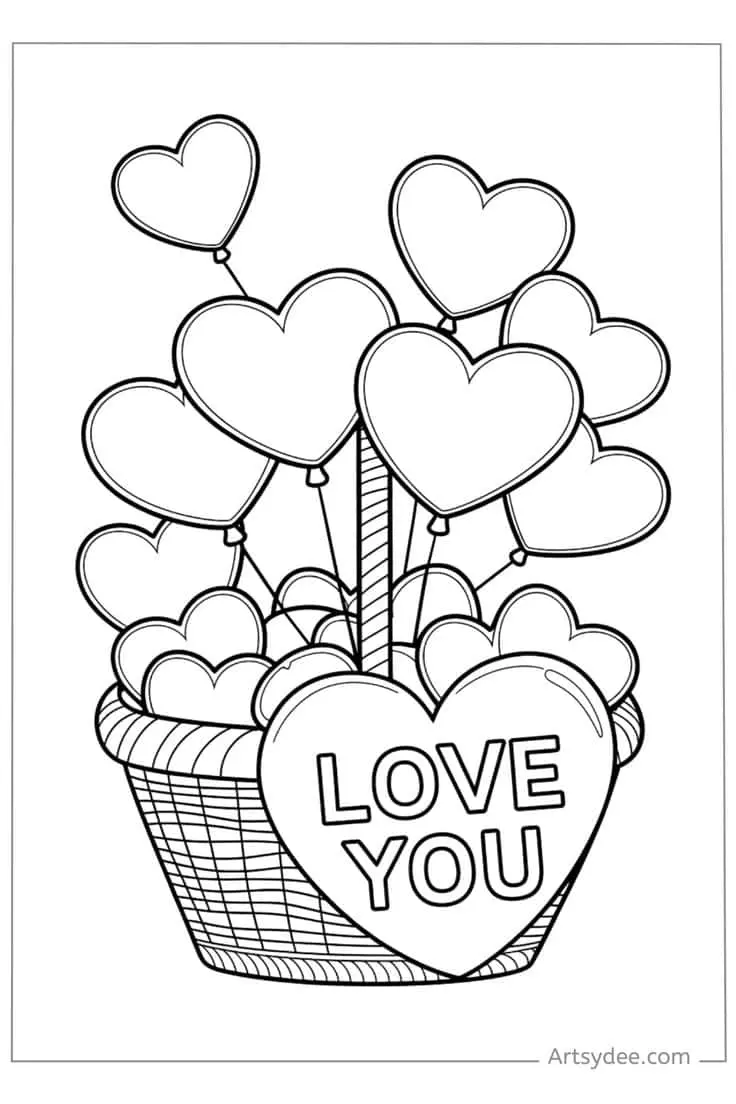Canasta de corazones