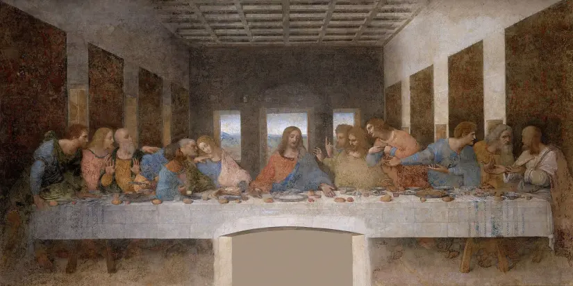 Pintura de la última cena que tuvo Jesús con los apóstoles hecha por Leonardo Da Vinci. Foto: Wkipedia