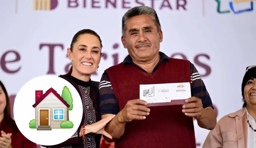 Entrega de tarjetas del apoyo para vivienda de 40 mil pesos en Estado de México. Foto: Cortesía