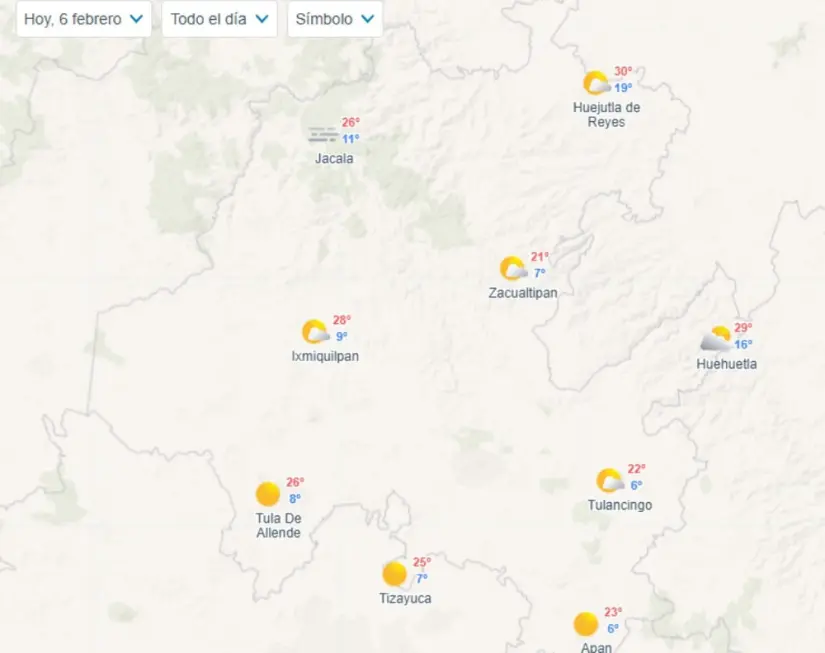 DANA provocará lluvias y tormentas en Hidalgo estos días