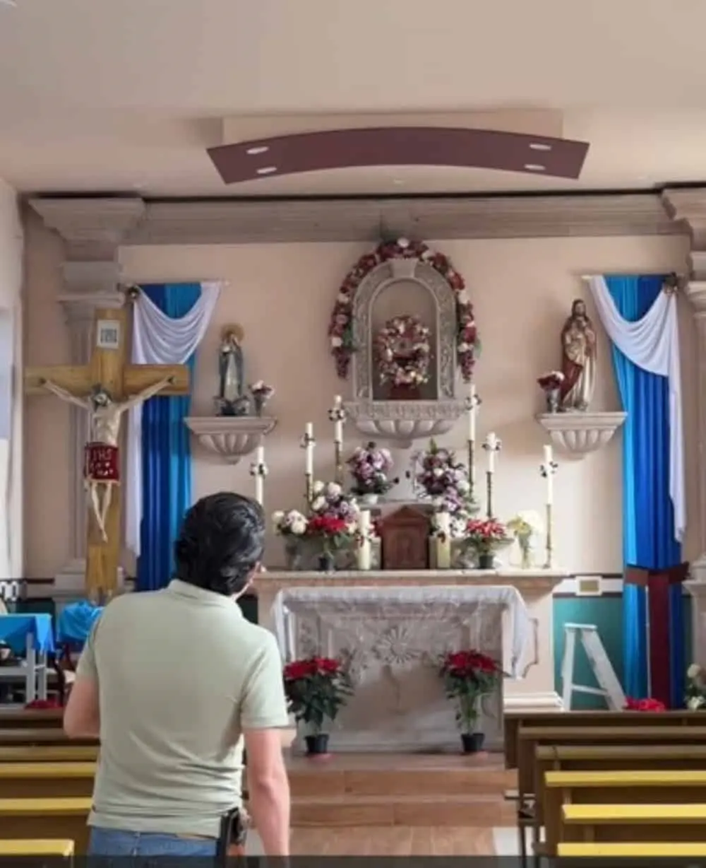 La figura de la Virgen que crece se encuentra dentro de la iglesia de Monte de Yáñez, en Zacatecas. Foto: TikTok @hectoraparicio16