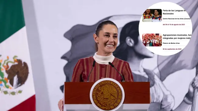 Claudia Sheinbaum presenta la cartelera cultural del Año de la Mujer Indígena 2025.