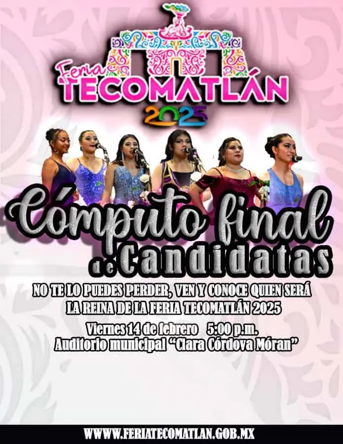 Último computo para la elección de la reina de la Feria Tecomatlán Foto: Cortesía