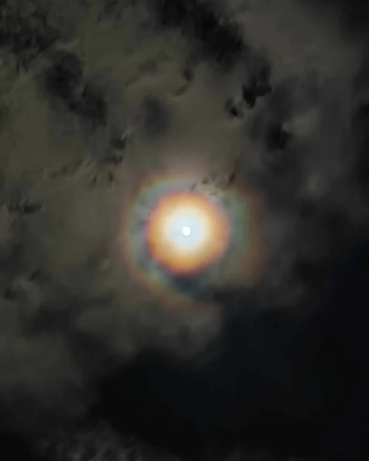 Así se vio el ojo de buey nocturno desde Los Mochis. Foto: Cortesía