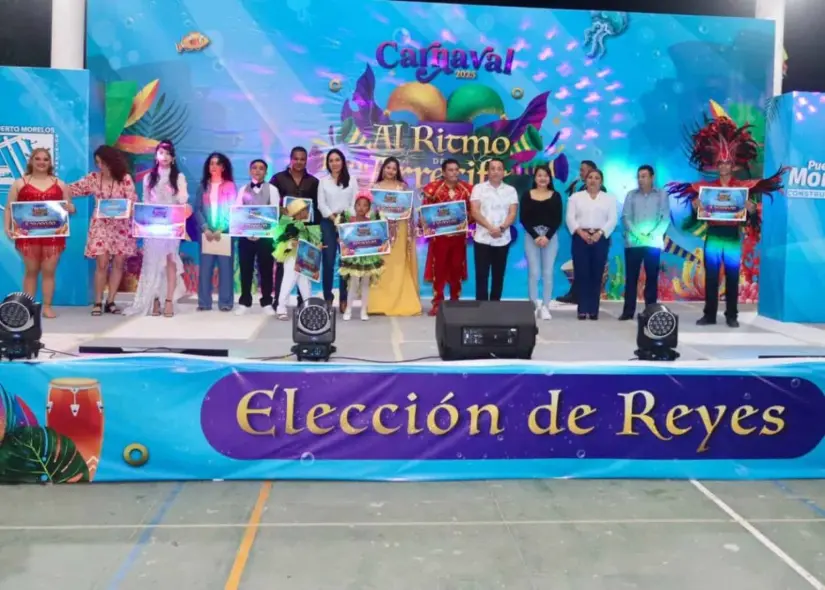 Reyes del Carnaval de Puerto Morelos. Foto: Cortesía