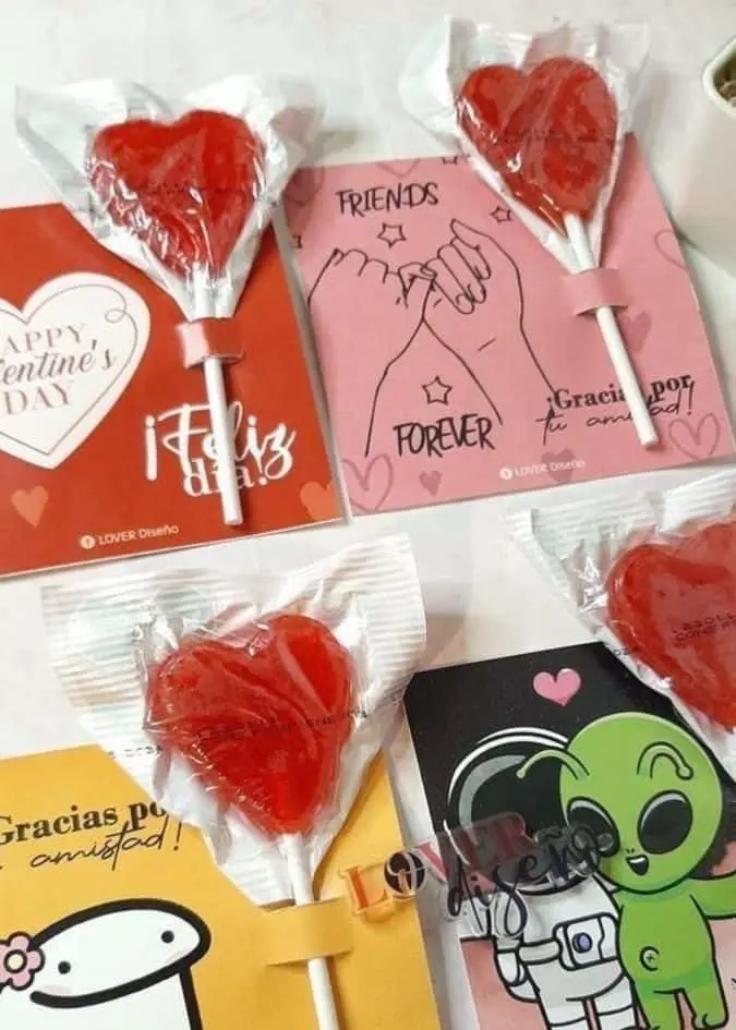 Paleta de corazón con diseño. Foto: Pinterest.