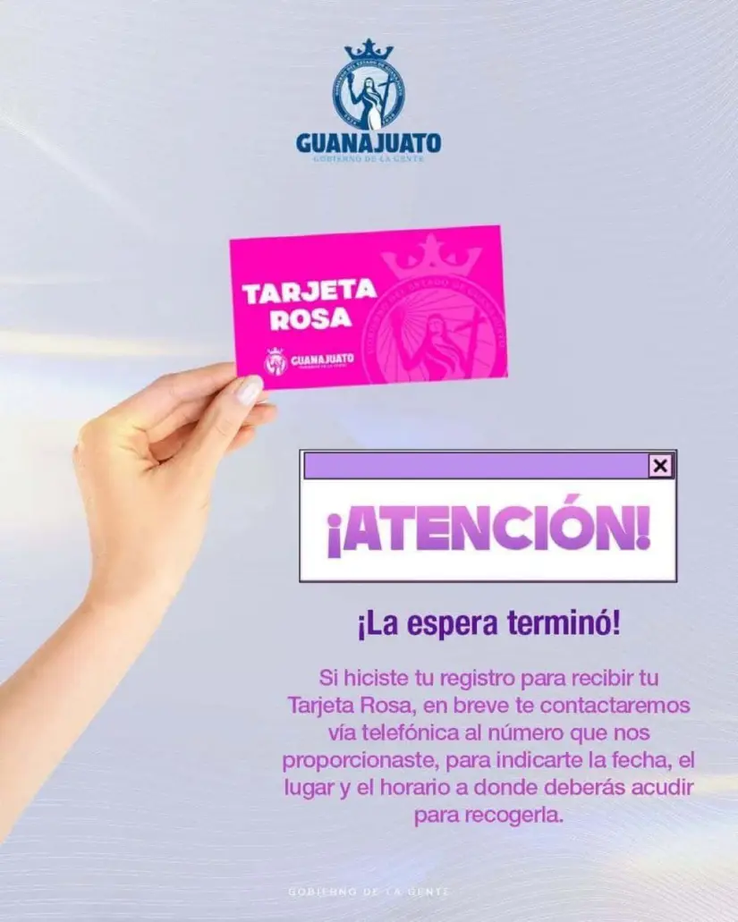 A partir del 14 de febrero comienza la entrega de la Tarjeta Rosa. Foto: Cortesía