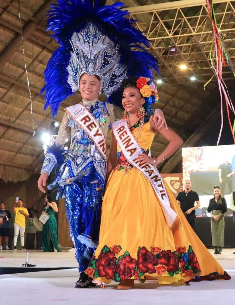 Reyes infantiles del Carnaval Cancún 2025. Foto: Cortesía