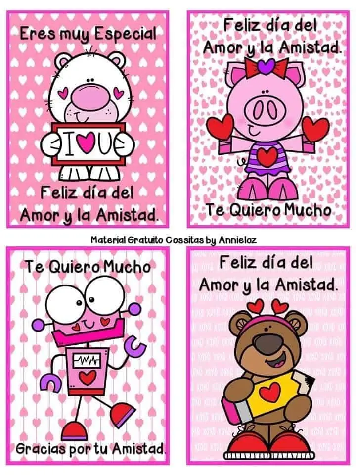 Frases y tarjetas para San Valentín para niños