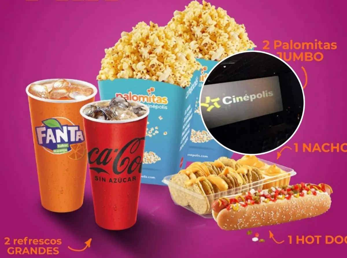 Combos  para pareja disponibles en Cinépolis. Foto: Cortesía