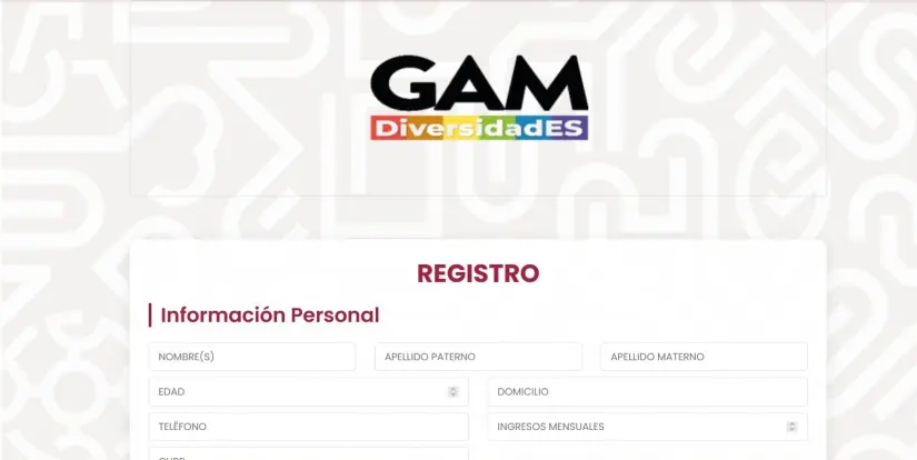 Registro para el apoyo de LGBT+ en CDMX. Foto: Captura de pantalla