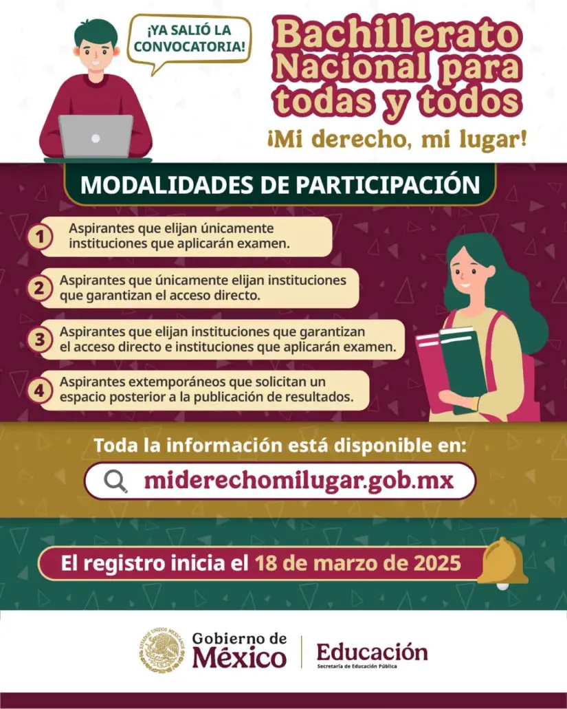 Registro para Bachillerato para Todas y Todos en Estado de México. Foto: Cortesía