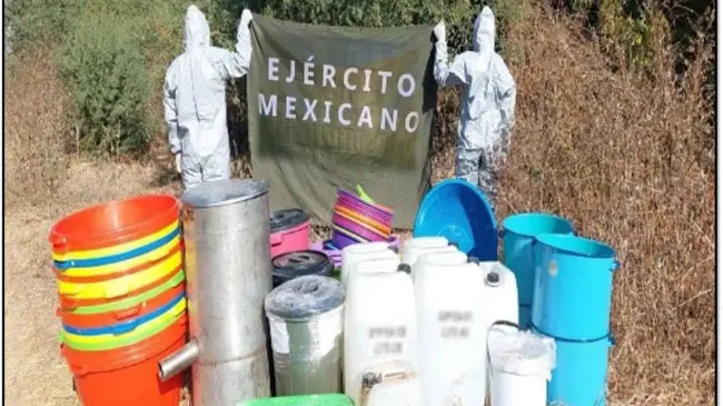Destrucción laboratorios metanfetaminas Sinaloa