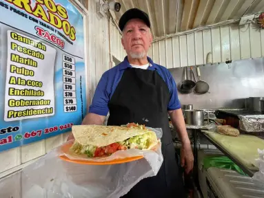 El Güero Velarde y su secreto detrás de los tacos de camarón más queridos del Centro de Culiacán