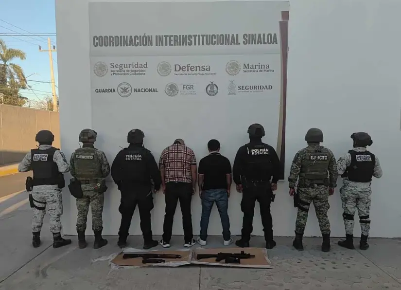 Personas detenidas en Culiacán con armas