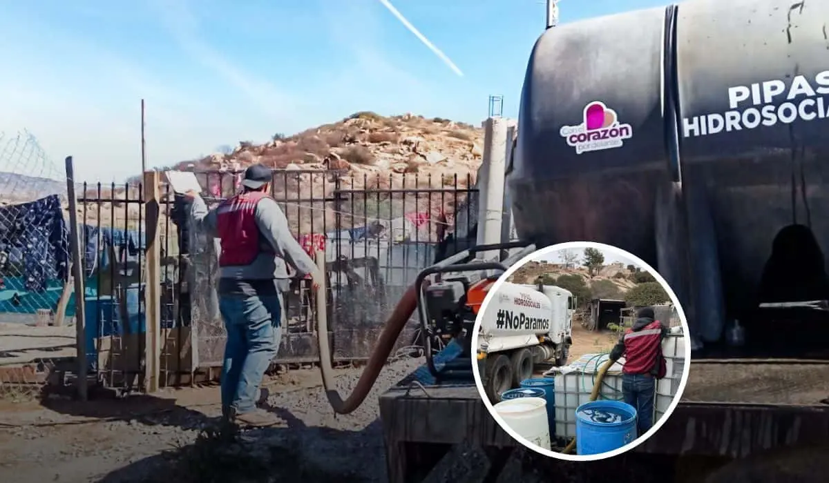 Entrega de Pipas Hidrosociales en para los ciudadanos de Tecate, Baja California