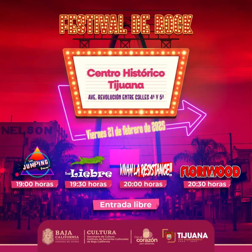 Asiste al Festival de Rock en Tijuana. 