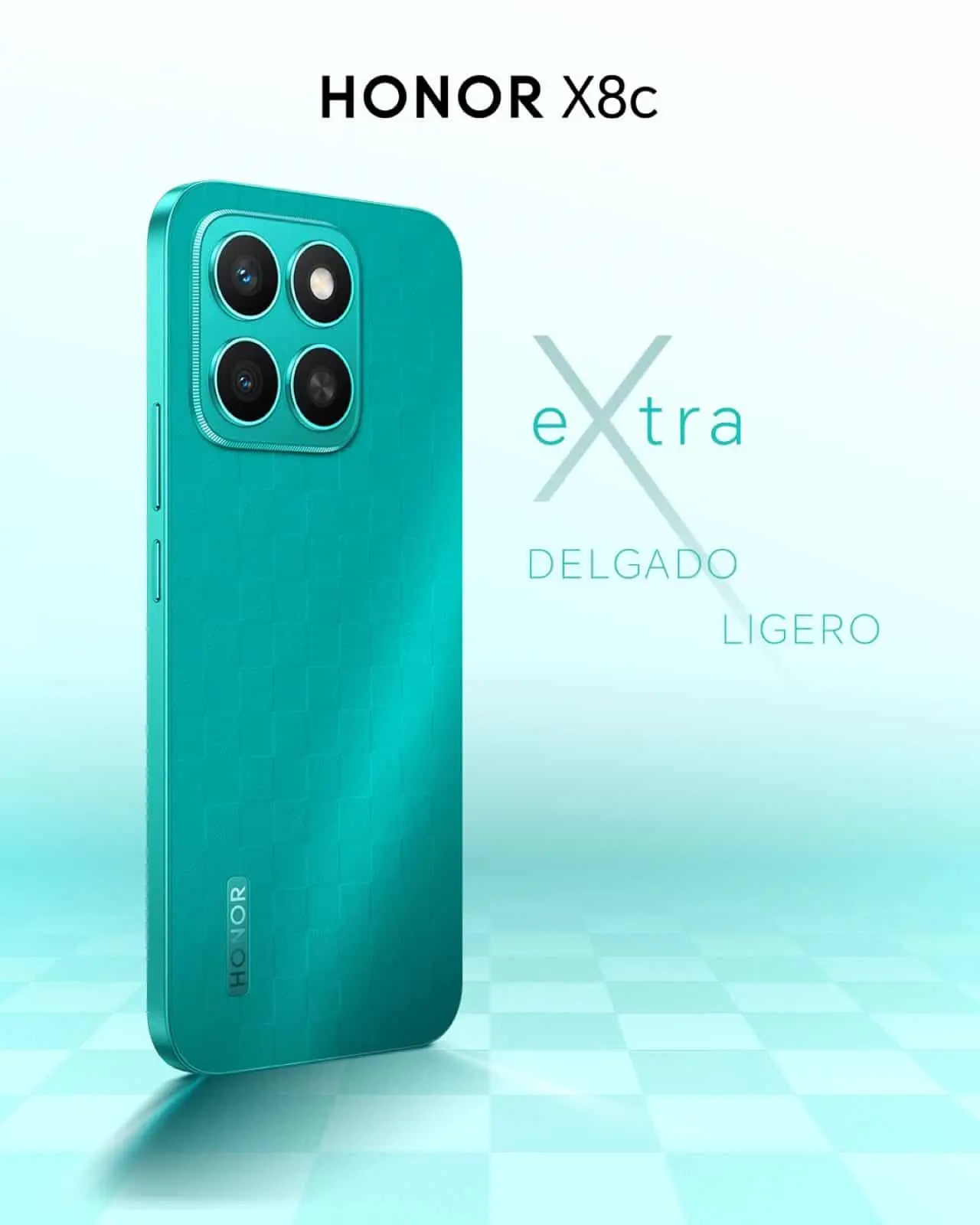 Honor X8c con acabado de cuero vegano para el tono verde. Foto: Cortesía