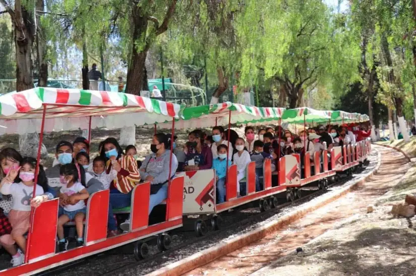 Parque La Encantada cuenta con un tren. Foto: Cortesía