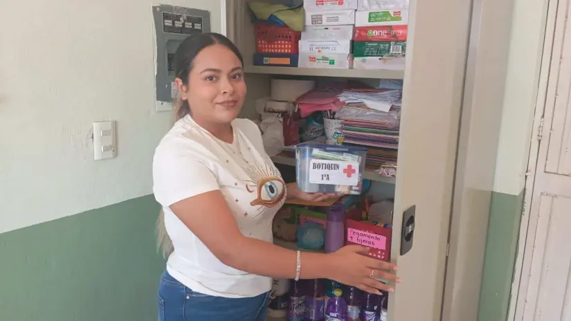 Cada maestra recibió un kit de primeros auxilios para mantener en sus aulas.