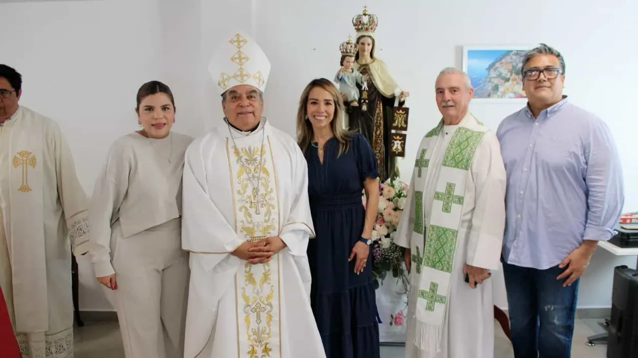 el Excelentísimo Obispo de la Diócesis de Culiacán, Monseñor Jesús José Herrera Quiñones, ofició una misa en el Centro Gerontológico Casa del Carmen