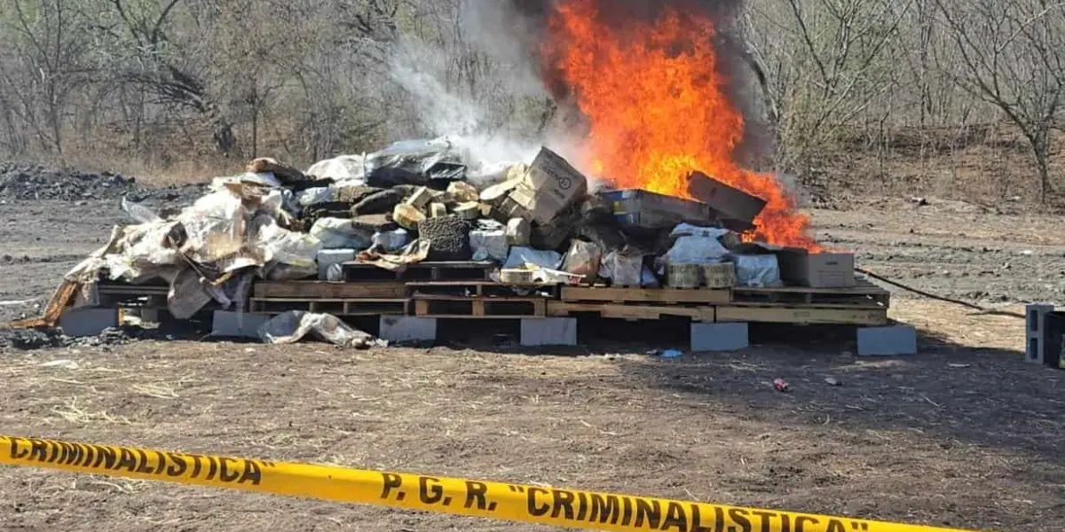 Destruyen droga incautada en Sinaloa