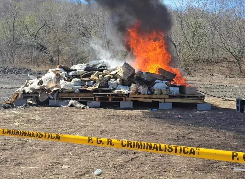 destruyen droga incautada en Sinaloa