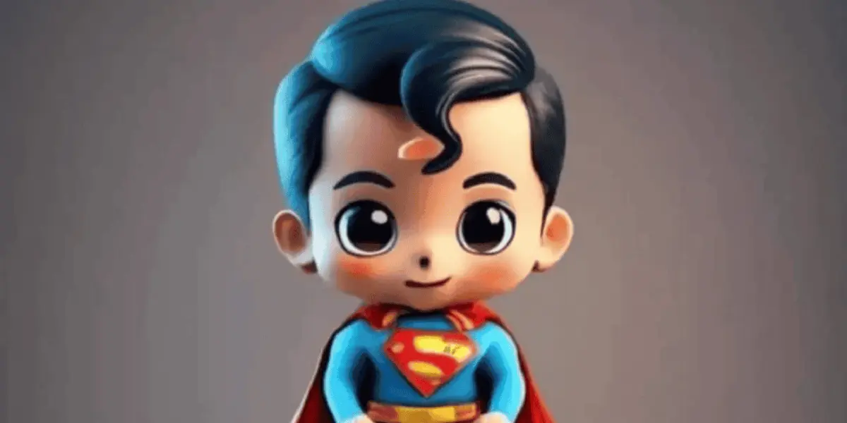 Nombres de niños y hombres en diseño 3D inspirados en Superman y Spider-Man, realizados por la inteligencia artificial