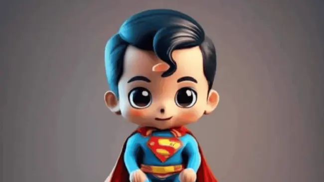 Nombres de niños y hombres en diseño 3D inspirados en Superman y Spider-Man, realizados por la inteligencia artificial