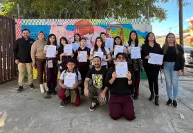 ¡Paz y respeto! Jóvenes de la secundaria Técnica 79 en Culiacán ponen color a un futuro más pacífico