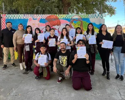 ¡Paz y respeto! Jóvenes de la secundaria Técnica 79 en Culiacán ponen color a un futuro más pacífico