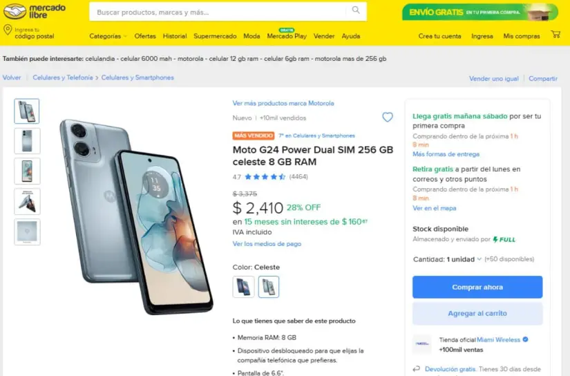 El Motorola G24 con batería poderosa tiene oferta del 20% en Coppel