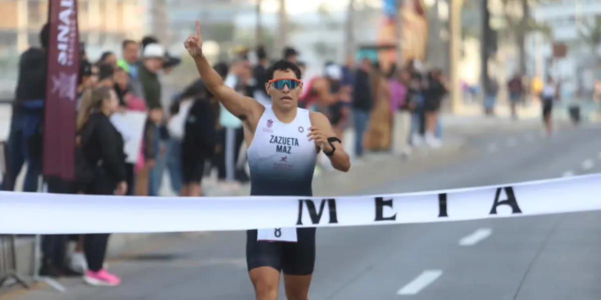 José Luis Zazueta se corona nuevamente como el mejor en Triatlón, destacando en la fase estatal rumbo a los Nacionales CONADE 2025. Foto: ISDE