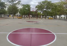 ¡Más deporte, mejor comunidad! Rehabilitan cancha de usos múltiples en Prados del Sur en Culiacán