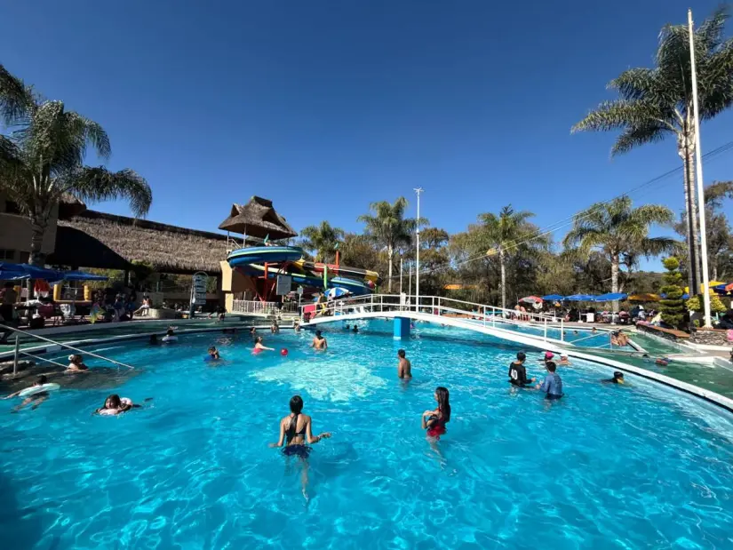 Balneario El Huemac, en Hidalgo. Foto: Balneario El Huemac. 