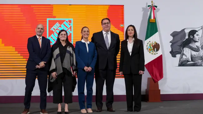 Claudia Sheinbaum anuncia inversión de The Home Depot: más empleos y productos hechos en México.