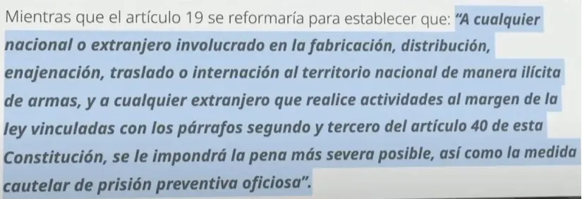 Artículo 19 de la Constitución Mexicano. Imagen. Mañanera del Pueblo.