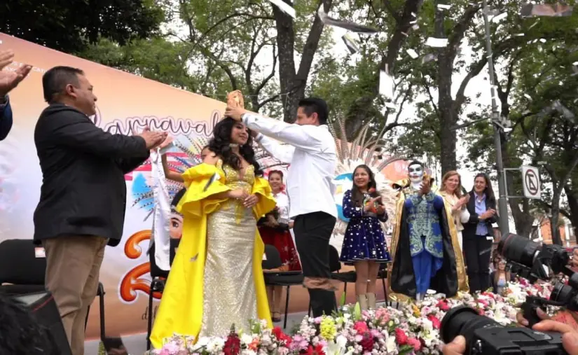 Coronación de Reinas en el Carnaval de Tlaxcala 2025. Foto: Facebook Carnavales Tlaxcala 2025 