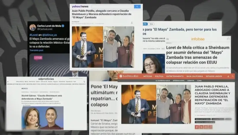 Mentiras sobre la relación del Gobierno de México con Ismael Zambada. Imagen. Mañanera del Pueblo.