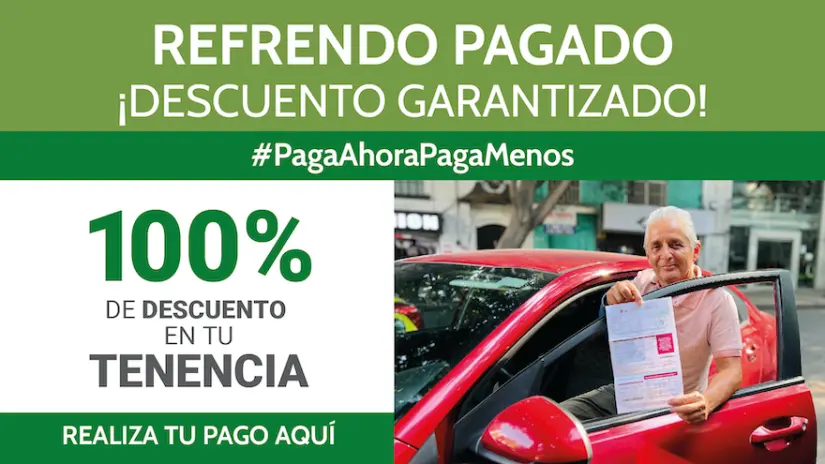 Paga tu refrendo para obtener un 100% de descuento en tu tenencia en CDMX. Foto: finanzas.cdmx