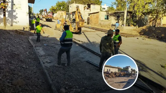 Mejora urbana en la Buenos Aires: Pavimentan calles importantes y dan seguridad a los residentes de la colonia que se ubica al sur de Culiacán. Foto: Juan Madrigal