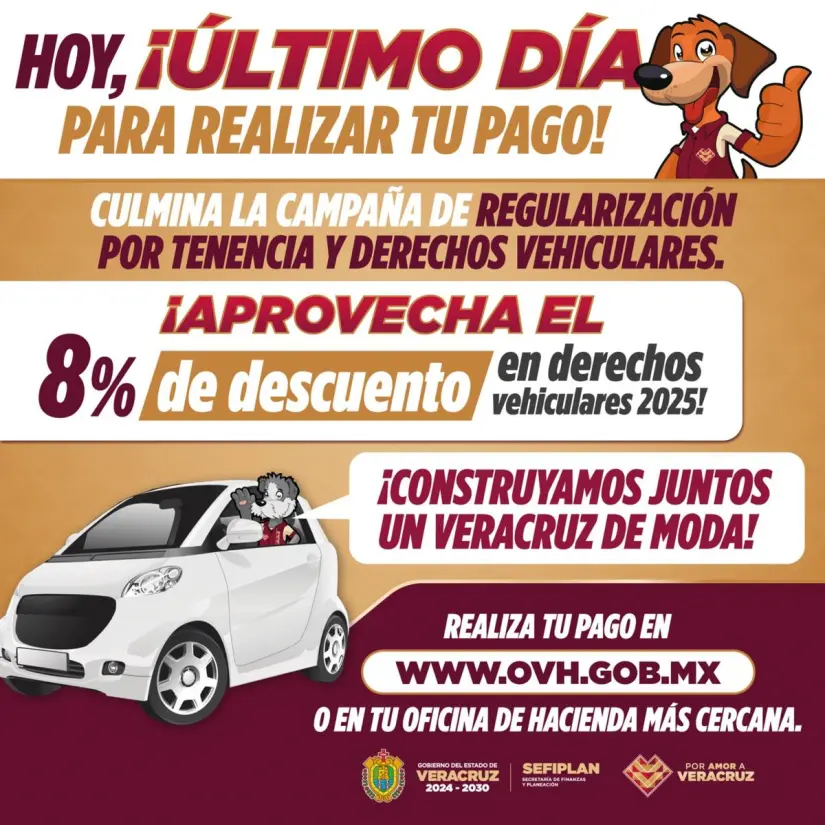 Descuento del subsidio de tenencia vehicular Foto: Facebook