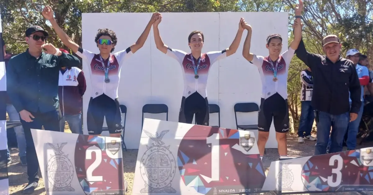 Tres oros en Ciclismo para Culiacán en la prueba Contra Reloj hacia los Nacionales CONADE 2025