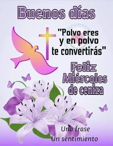 Imagen para compartir en Miércoles de Ceniza. Foto: Pinterest. 
