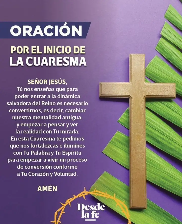 Mensaje para compartir este Miércoles de Ceniza. Foto: Pinterest. 