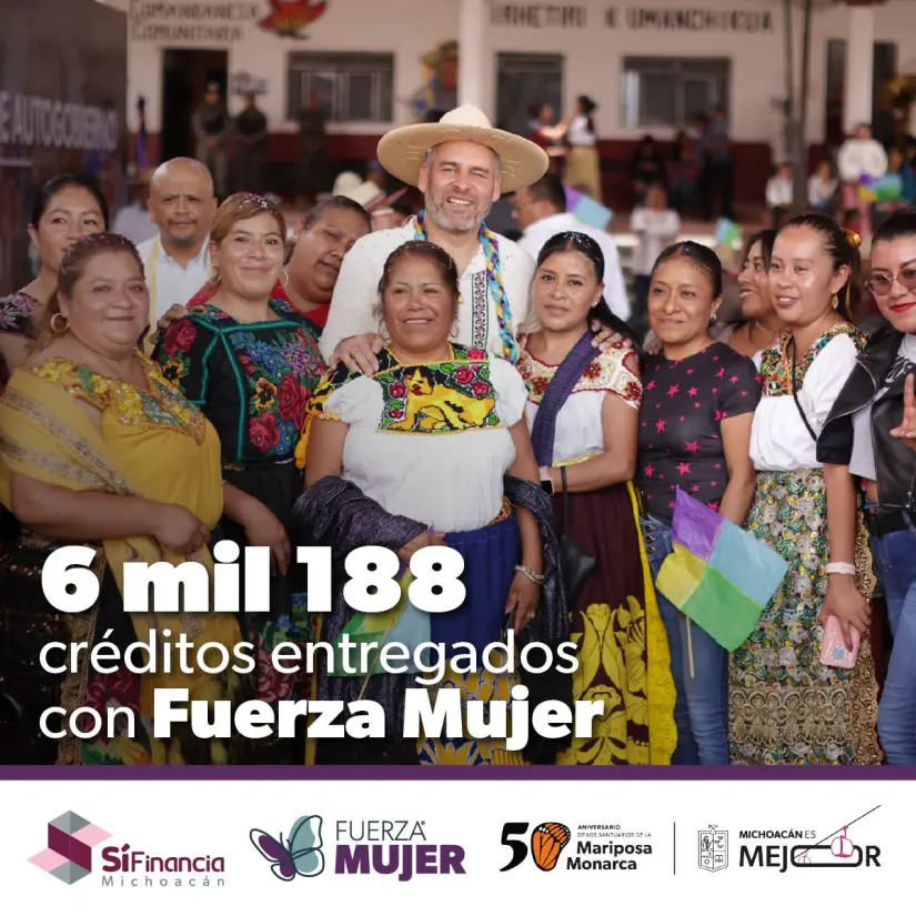 Durante la administración del gobernador Alfredo Ramírez Bedolla, a través del programa Fuerza Mujer, se han entregado 660 millones de pesos a través de seis mil 188 créditos.